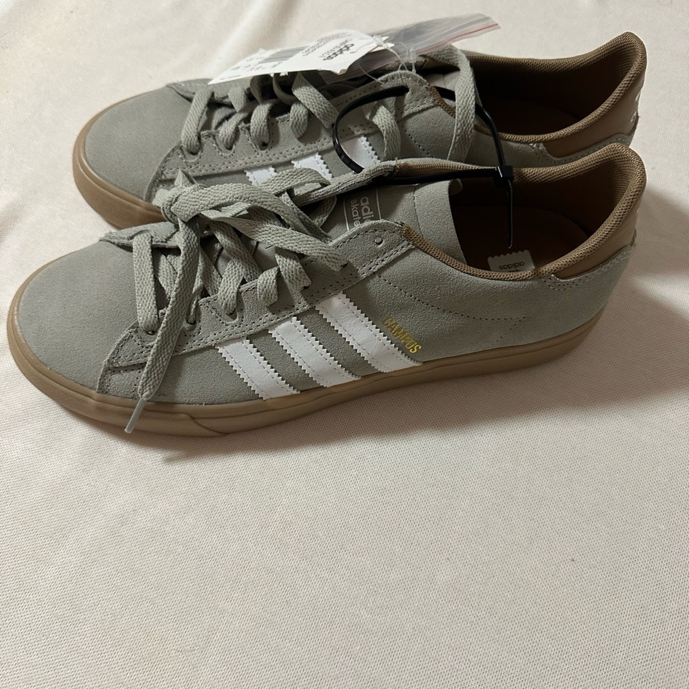 Adidas Campus Vulc II Skate Shoes – Light Grey / Gum Sole – Size 9.5 (Men’s) - Picture 8 of 8